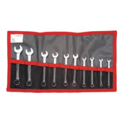 Facom ringsteeksleutel kop 15° afgeschuind inchmaten set in vouwtas, 14 delig