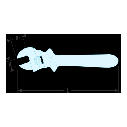 Facom engelse sleutel geïsoleerd 1000V 44 mm