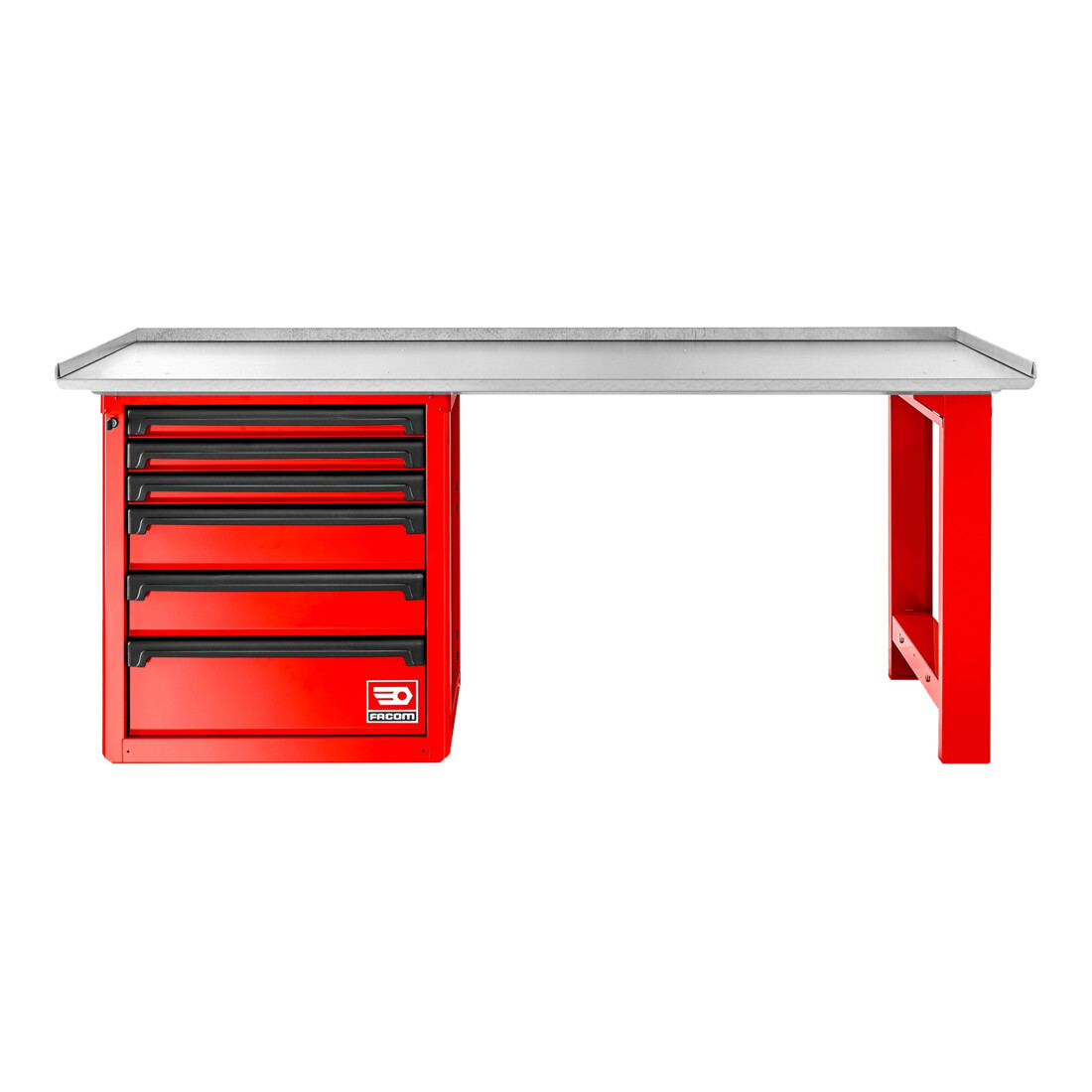 Facom RWS Werkbank 2m + verzinkte plaat, rood