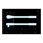 Facom Schakelratel 3/4" met afneembare handgreep-3
