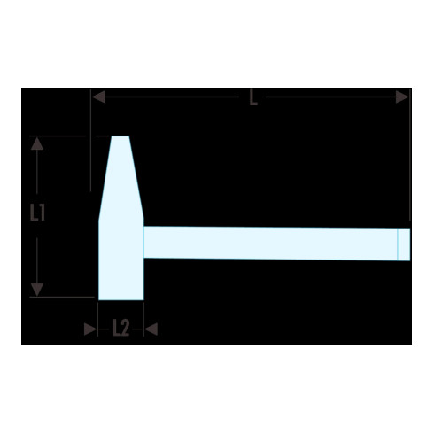 Facom Schlosserhammer nach DIN Hickory-Stiel Schlagfläche ca. 23 x 23 mm