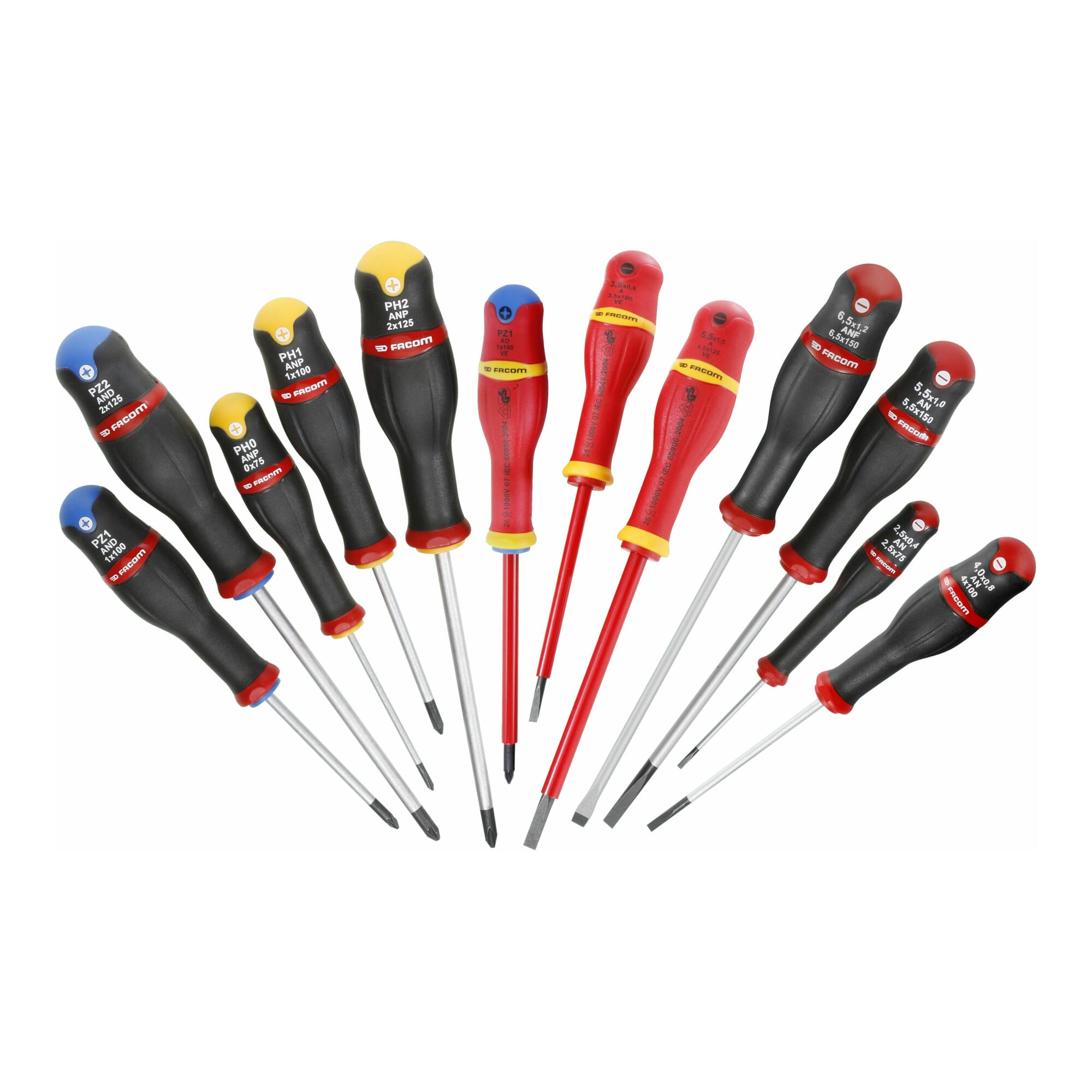 Facom Schraubendreher-Set 12-tlg u. 2 Halter