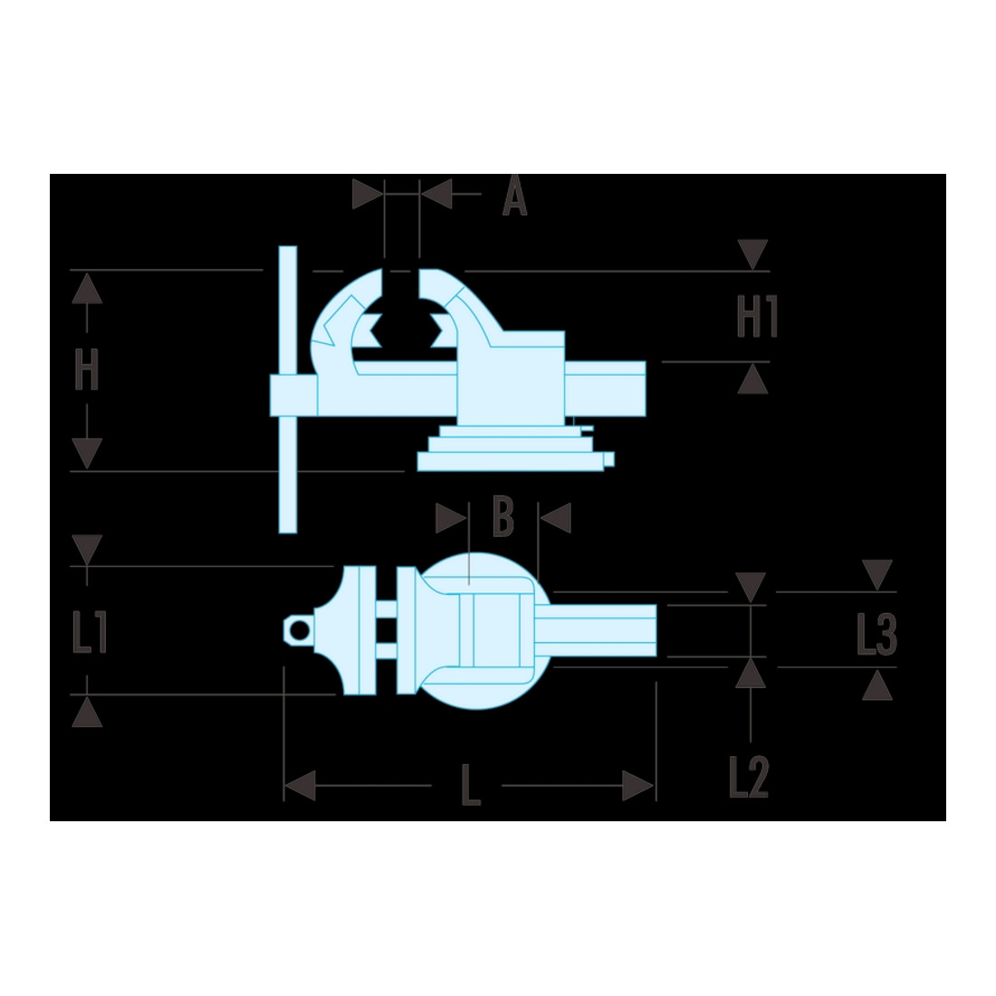 Facom Schraubstock Spannweite max. 125 mm