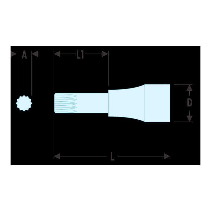 Facom Schroevendraaierbit 1/2" XZN M7