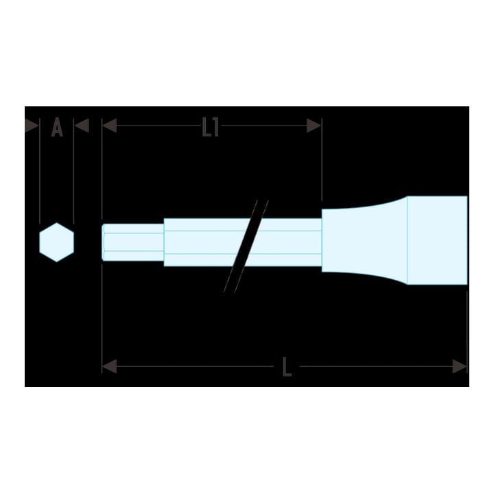 Facom Schroevendraaierbit 1/2" Zeskant 8 mm