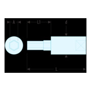 Facom Schroevendraaierbit 1/4" Zeskant 2 mm-3