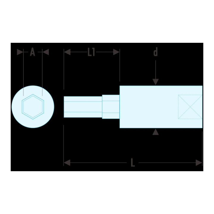Facom Schroevendraaierbit 1/4" Zeskant 2 mm