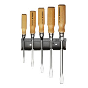 Facom schroevendraaiers houten handvat, actuating zeskant drive offs sleuf set in doos, 7-delig-1