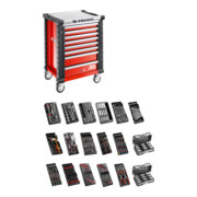 Facom Servante d’atelier JET.9M3 rouge avec 18 modules-1