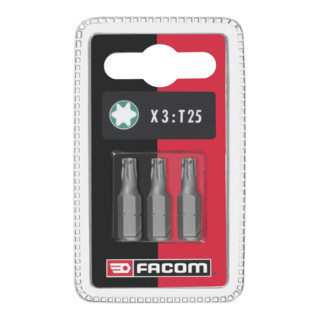 Facom Set 3 pezzi di inserti TX T25 Serie 1