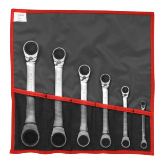 Facom Set 6 pezzi chiavi a cricchetto a corona curve pollici