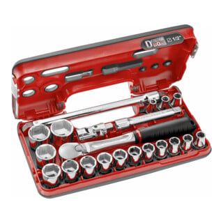 Facom Set bussole esagonali 1/2" 6 lati, 20 pezzi OGV