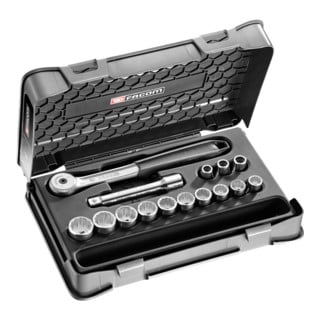 Facom Set chiavi a bussola 1/2 12 lati 15 pezzi
