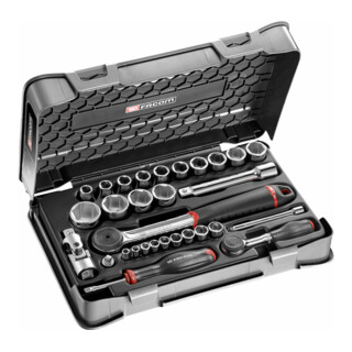 Facom Set chiavi a bussola 1/4" e 1/2", 31 pezzi