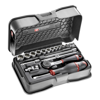 Facom Set chiavi a bussola 1/4 R.161B, 19 pz