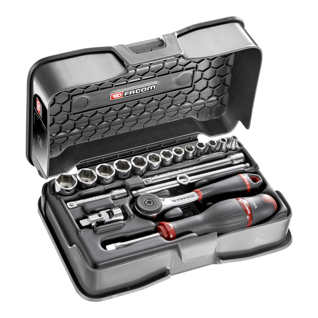 Facom Set chiavi a bussola 1/4 R.161B, 19 pz
