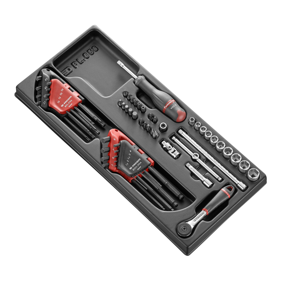 Facom Set chiavi a bussola modulare 1/4" R.161B 52 pz