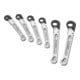 Facom Set di chiavi ad anello a cricchetto, aperte, in scatola di cartone, 5pz.-1