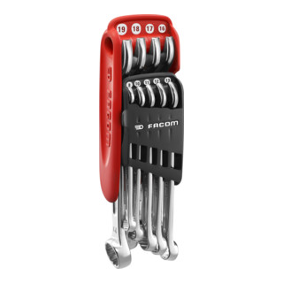Facom Set di chiavi combinate, smussate a 15°, 14pz.