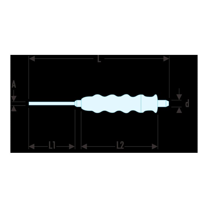 Facom Splintentreiber mit Handgriff, 4 mm