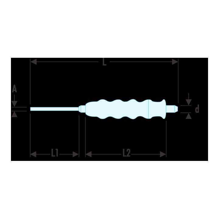 Facom Splintentrekkers met handgreep 1,95 mm