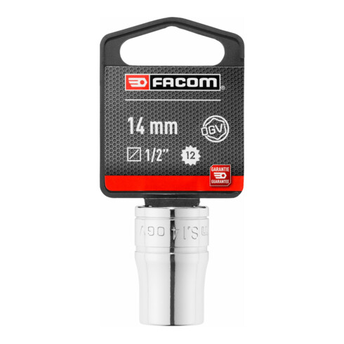 Facom Steckschlüssel 1/2 Zoll 12-Kant 14mm, SB-verpackt