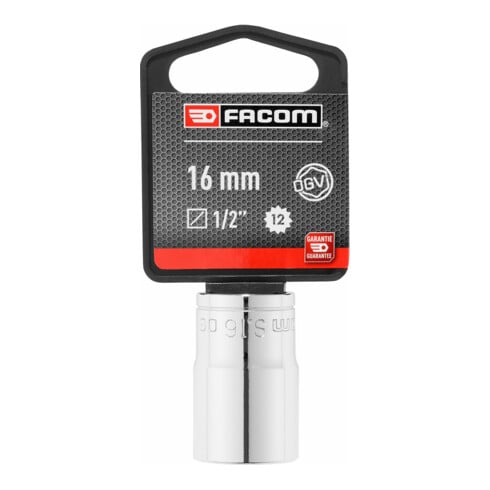 Facom Steckschlüssel 1/2 Zoll 12-Kant 16mm, SB-verpackt