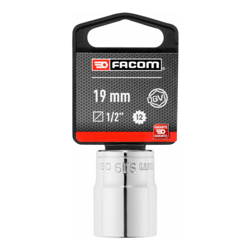 Facom Steckschlüssel 1/2 Zoll 12-Kant 19mm, SB-verpackt