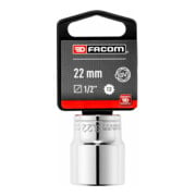 Facom Steckschlüssel 1/2 Zoll 12-Kant 22mm, SB-verpackt