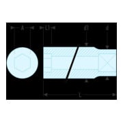 Facom Steeksleutel 1/4" 12-kant lang 4 mm-1
