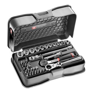 Facom steeksleutel 1/4" zeskant, set 37-delig