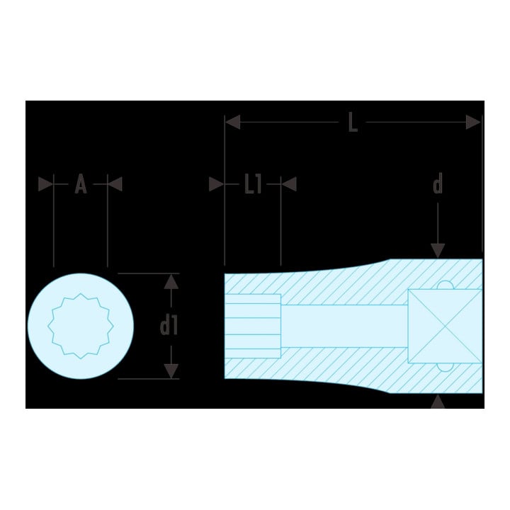 Facom Steeksleutel 3/4" 12-kant 3/4