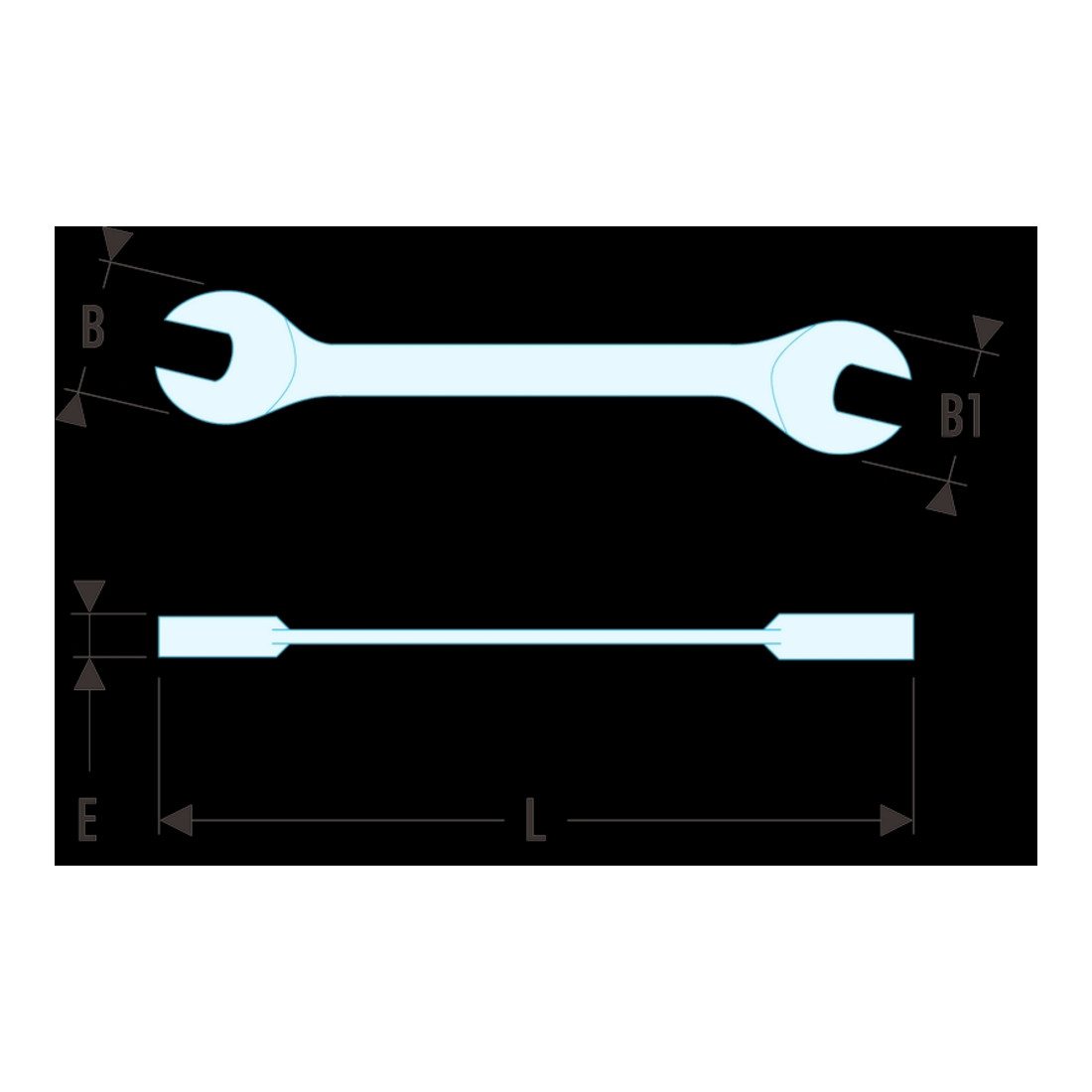 Facom steeksleutel extra plat 14x15 mm