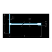 Facom Steeksleutel met T-greep 8 mm-3
