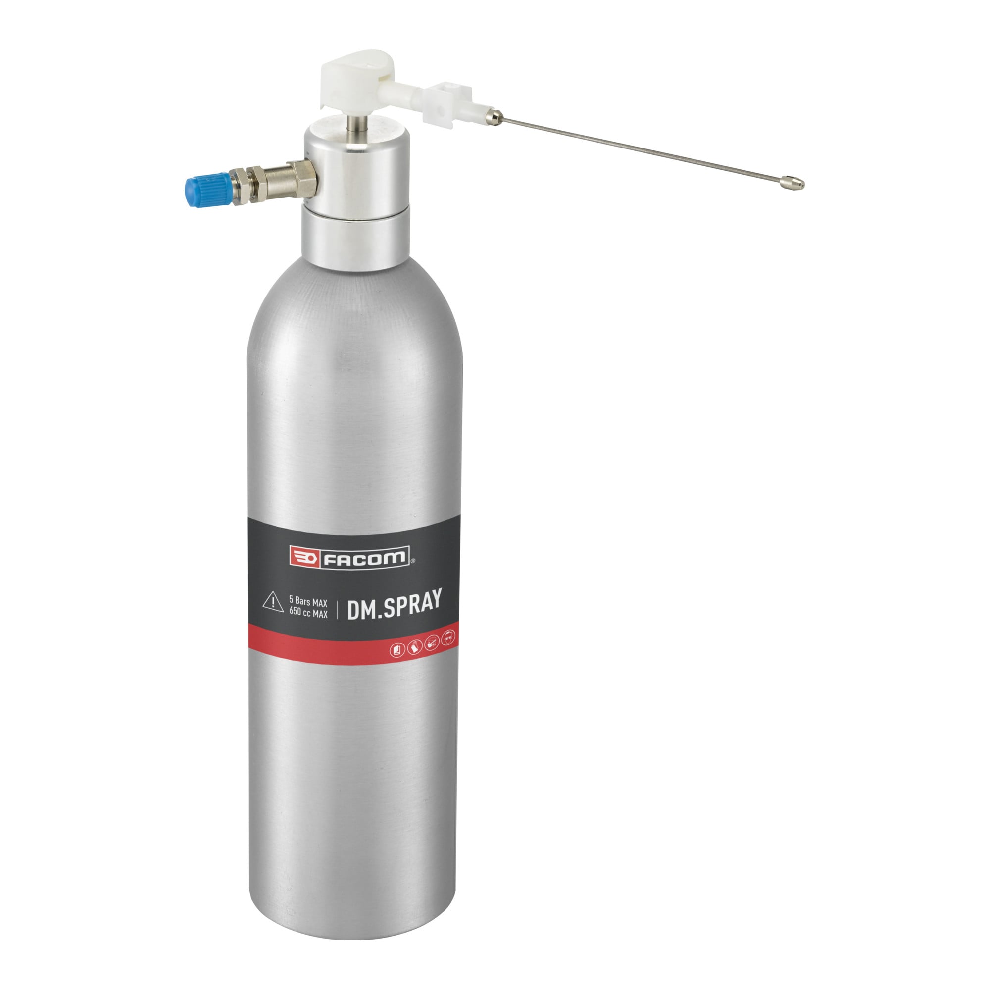 Facom Sprühbehälter | Wiederauffüllbar und druckluftbetrieben | Fassungsvermögen 1 l | Mit verstellbarer Düse und Sicherheitsventil | DM.SPRAY