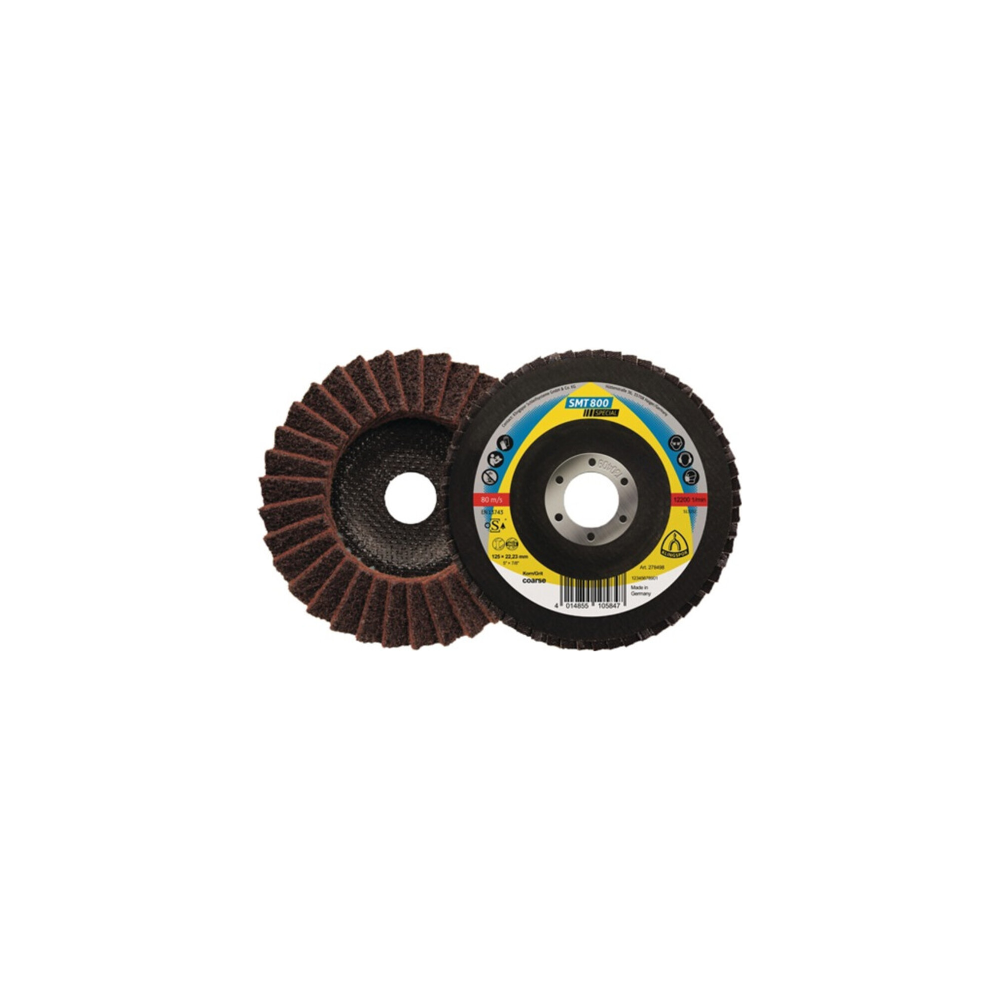 Fächerscheibe SMT 800 D.125mm K.medium kon.INOX NK KLINGSPOR