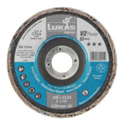 Fächerscheibe V2 POWER Z Power D.125mm K.40 fl.INOX Z Power 10 LUKAS-1