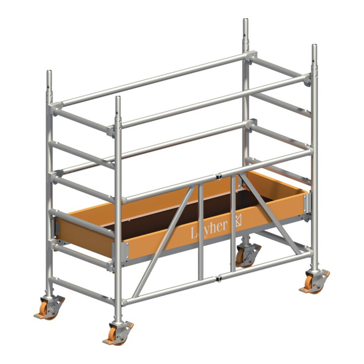 Fahrgerüst Zifa P2 Arbeits-B750xL1800mm Alu.Gerüsthöhe 1830mm 2 kN/m² LAYHER