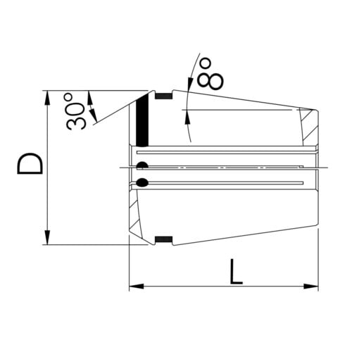 FAHRION Spannzange 429E Innenkühlung GERC25 4mm