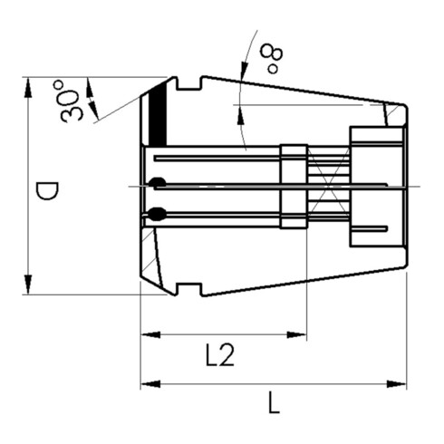 FAHRION Spannzange abgedichtet mit Vierkant GERC20- 4x3