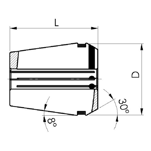 FAHRION Spannzange DIN6499B HPD25 10,0mm