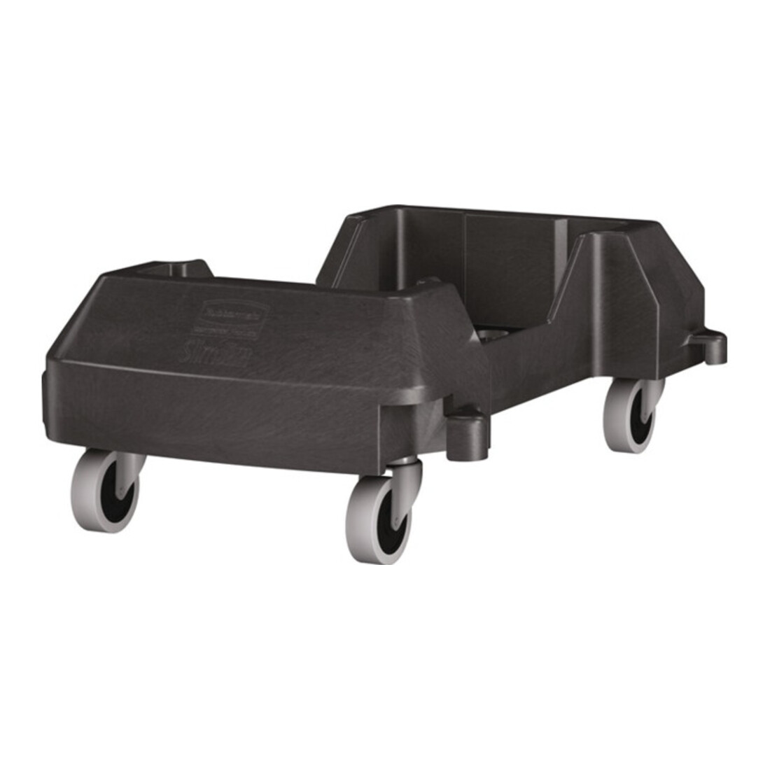 Fahrwagen m.4 Lenkrollen Wertstoffsammler 60l schwarz RUBBERMAID
