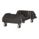 Fahrwagen m.4 Lenkrollen Wertstoffsammler 60l schwarz RUBBERMAID-5