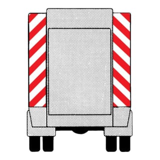 Fahrzeug-Warnmarkierung AW.1 141mm Pack d'application = 1 rouleau gauche-&
