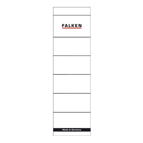 Falken Ordnerrückenschild 80039266 breit/kurz weiß 10 St./Pack.