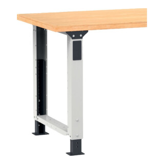 FAMI Werkbank Multiplexplaat in hoogte verstelbaar 1500 x 750 mm RAL7035+RAL7016