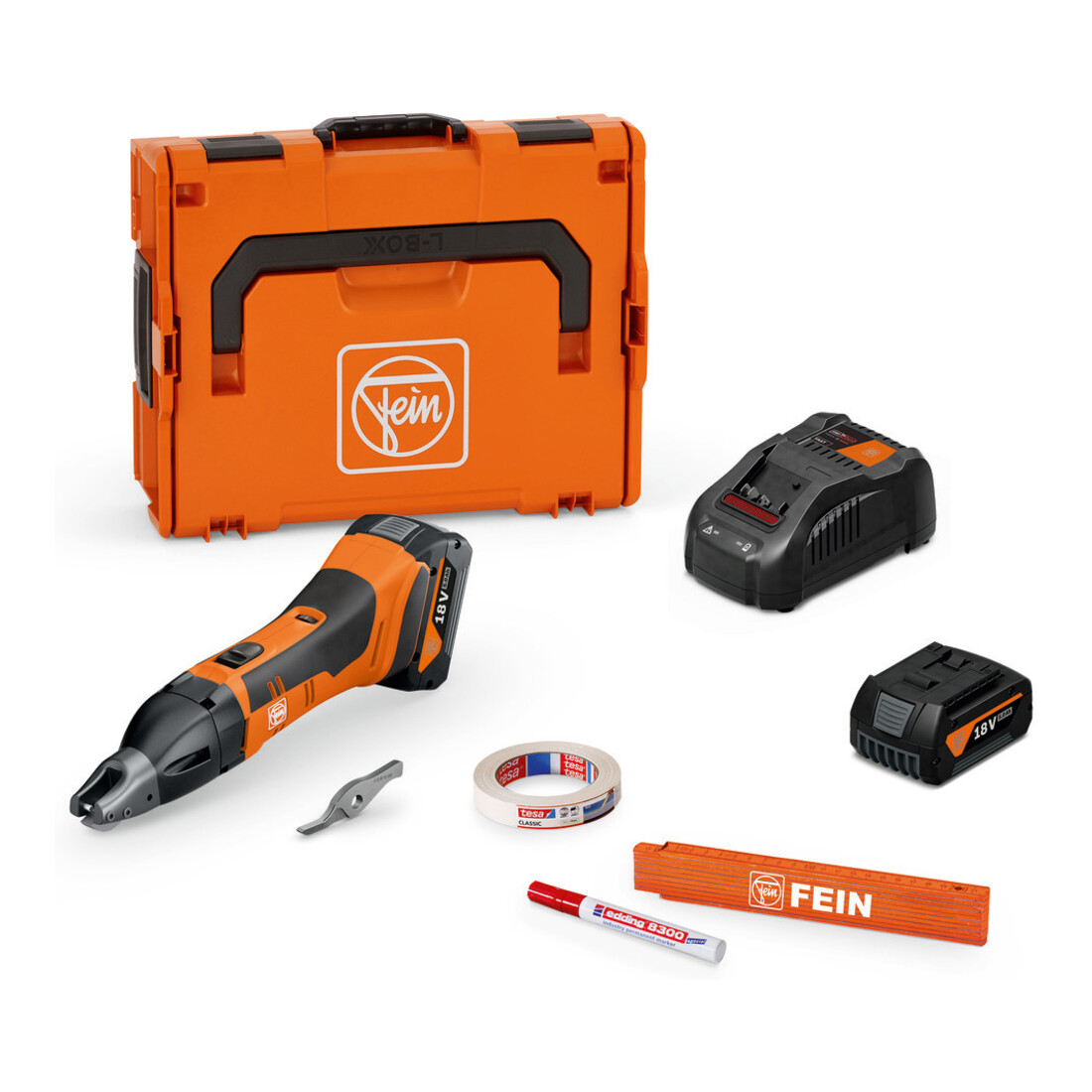 FEIN Accudoorloopschaar tot 1,6 mm ABSS 18 1.6 E AS Set 2x 5 Ah