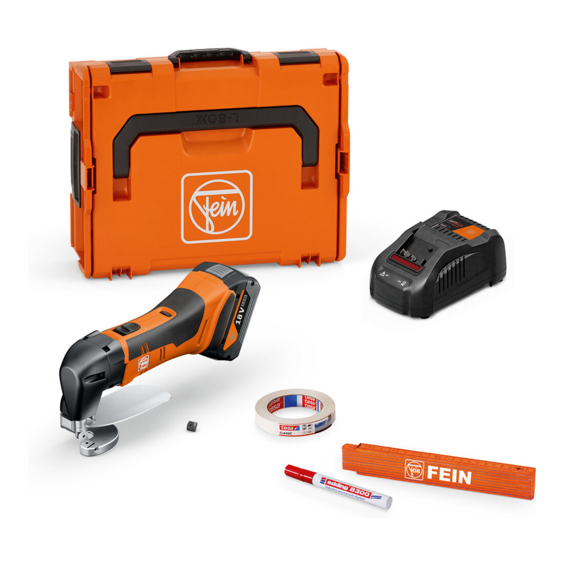FEIN Accuplaatschaar tot 1,6 mm ABLS 18 1.6 E AS Set 1x 5 Ah