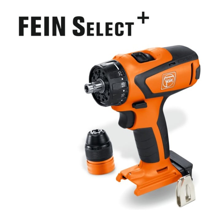 Fein Akku-Bohrschrauber ASCM 12 Q Select + Akku-Starter-Set (ALG 80 + 2x 12V 3,0Ah Akkus)