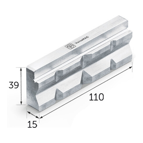 Fein Coppia di ganasce di protezione (P) prismatiche 110mm in alluminio (Fein VersaMAG)